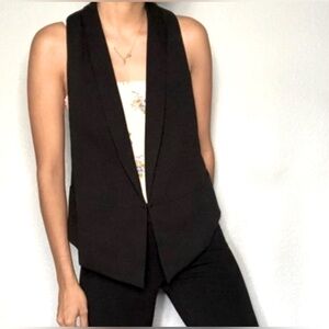 CAbi Black Sleeveless Blazer Vest
